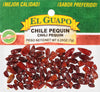 A bag of El Guapo Chile Pequin chili peppers.