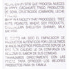 A label for El Guapo products, stating that they are made in a facility that processes tree nuts, peanuts, wheat, soy products, crustacean shellfish, milk and eggs.