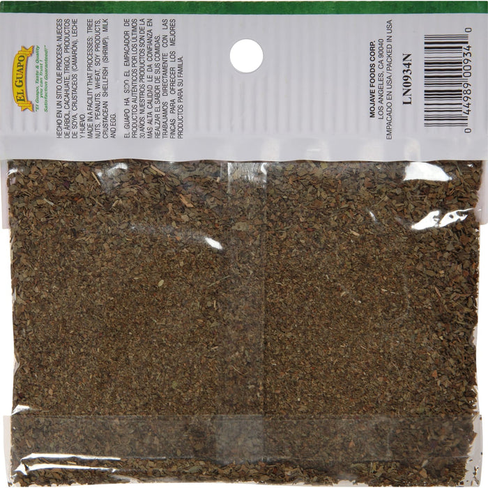 A bag of El Guapo brand dried oregano.