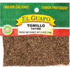 A bag of El Guapo brand Thyme.