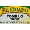 El Guapo brand label for Thyme.