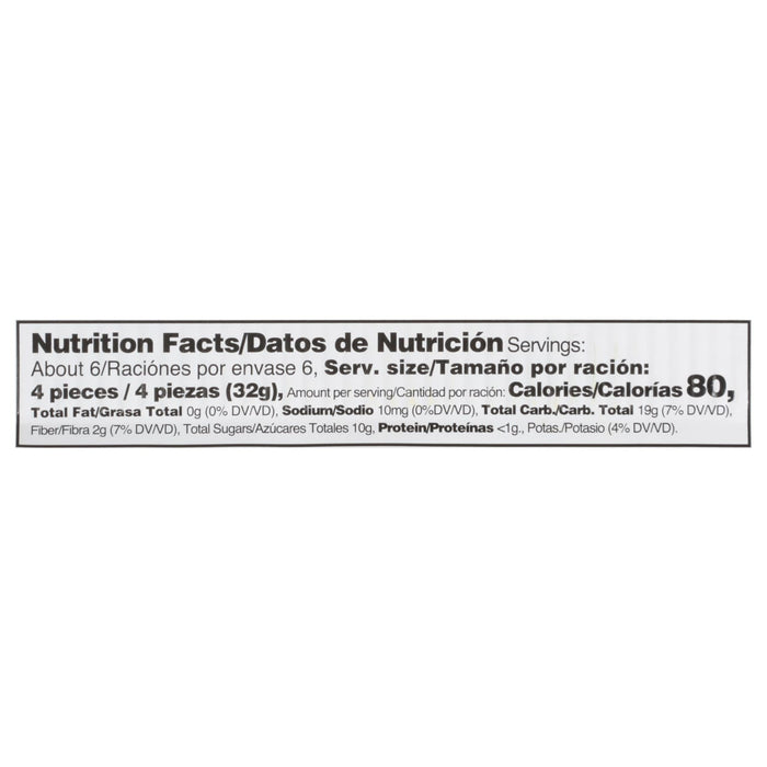 Nutrition facts label for a product with 80 calories per serving.