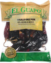 A bag of El Guapo Guajillo Chile Pods, 100% grown in Mexico.