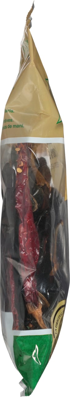 A close-up of a La Preferida brand bag of dried chiles.