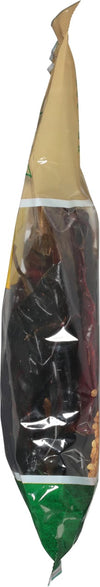 A close-up of a bag of dried peppers.