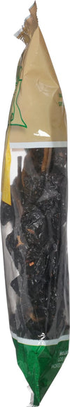 A close-up of a bag of Los Mojarras brand dried chiles.