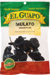 A bag of El Guapo Mulato Chile Pods.