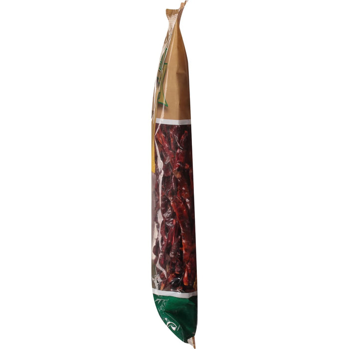 A bag of dried red chili peppers.