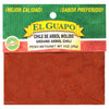 A bag of El Guapo ground arbol chili.