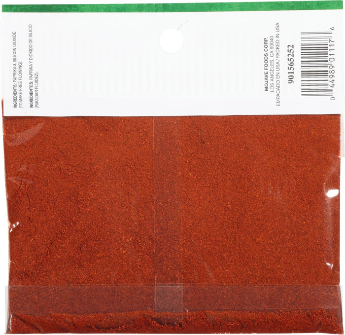 A bag of Mojave Foods Paprika.