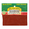 A bag of El Guapo Ground California Chili Pepper.