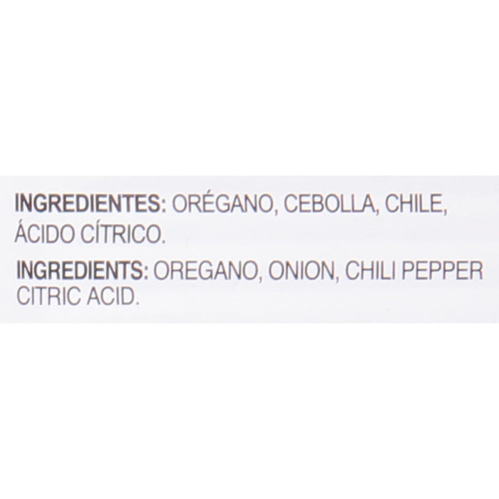 Ingredients for the product are listed in both Spanish and English.
