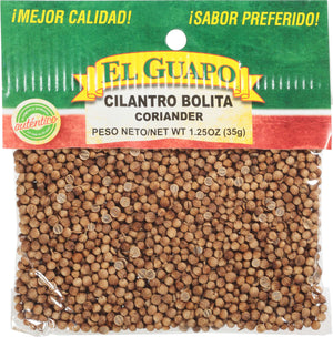 A bag of El Guapo Cilantro Bolita Coriander.