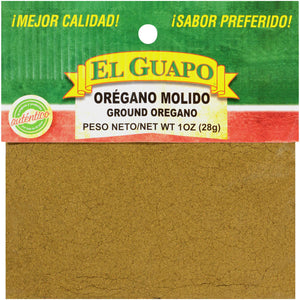 El Guapo brand ground oregano in a 1 oz package.