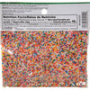 A bag of colorful sprinkles with the nutrition facts label on the front.