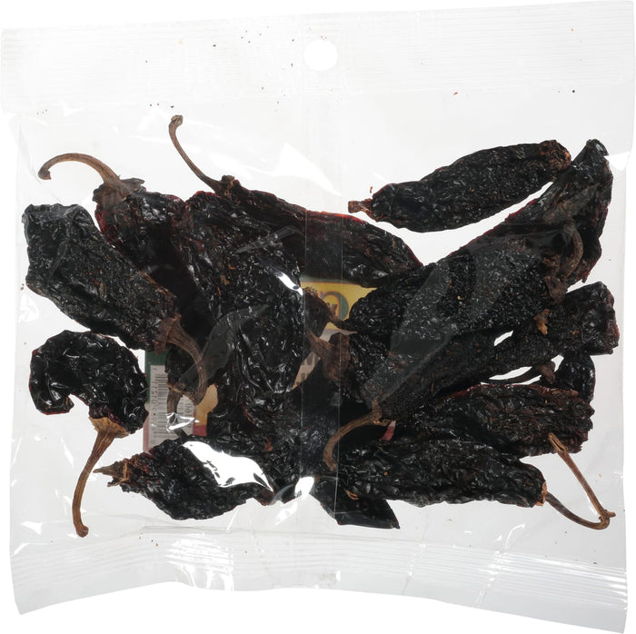 A bag of dried black peppers.