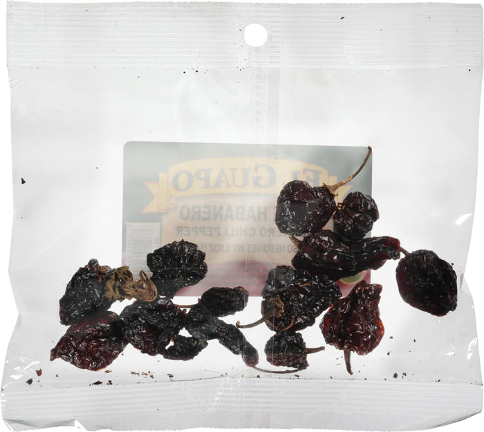 A bag of El Guapo Habanero Chili Peppers.