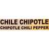 A product label for El Guapo Chile Chipotle, displaying CHILE CHIPOTLE and CHIPOTLE CHILI PEPPER in bold black text on an orange background.