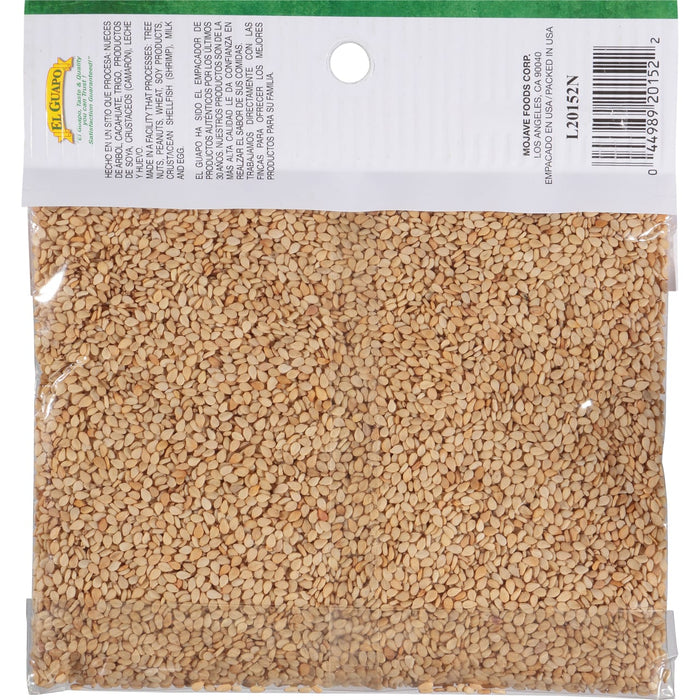 ['A bag of El Guapo sesame seeds.']
