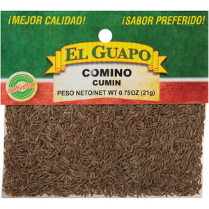 A bag of El Guapo cumin.
