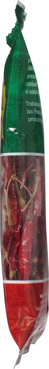 A bag of La CosteA?a red chili peppers.