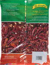 A bag of El Guapo dried red chili peppers.