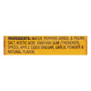 The ingredients for the product are listed on a yellow background.