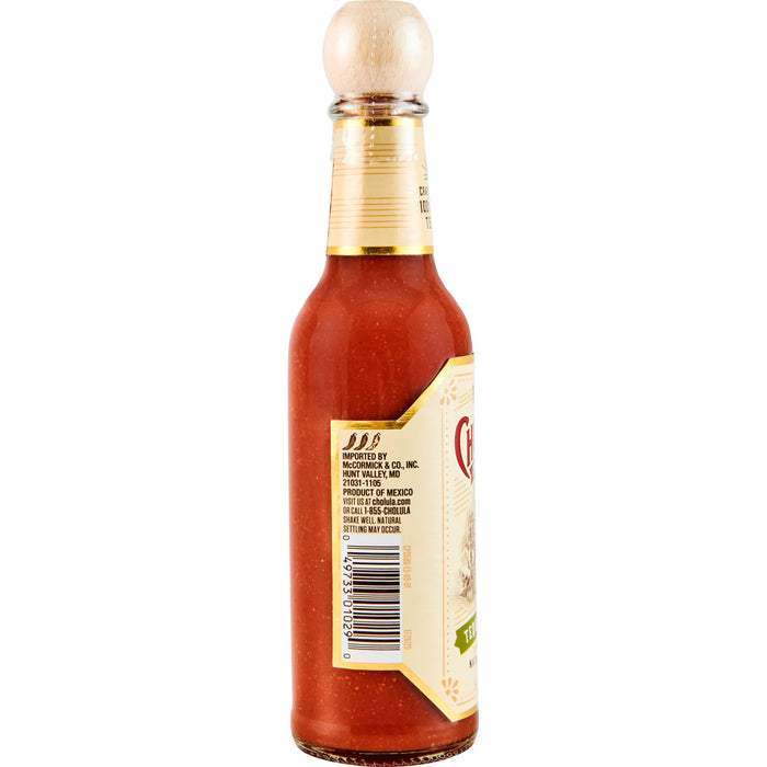 A bottle of Cholula Original Hot Sauce.