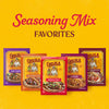 A vibrant yellow graphic showcases a variety of seasoning favorites including the Cholula Medium Taco Seasoning Mix 1 Oz alongside Pork Carnitas, Chili Garlic Taco, Al Pastor, and Smoky Chipotle Taco varieties.
