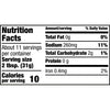 Nutrition facts label for a product with 10 calories per serving.
