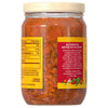 The back of a glass jar of Cholula Original Medium Red Salsa 12 Oz shows the nutritional information and a description of its authentic Mexican flavor.