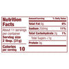 The nutrition facts label for Cholula Original Medium Red Salsa 12 Oz, indicating that one serving of 2 tablespoons contains 10 calories, 0g of fat, and 250mg of sodium.