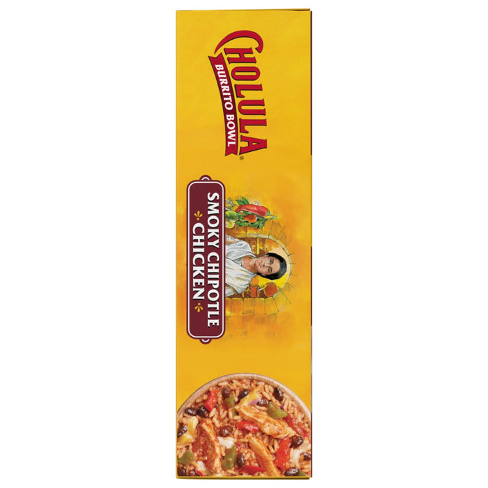 A box of Cholula Burrito Bowl Smoky Chipotle Chicken.