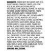 A list of ingredients for a product containing milk and sesame.