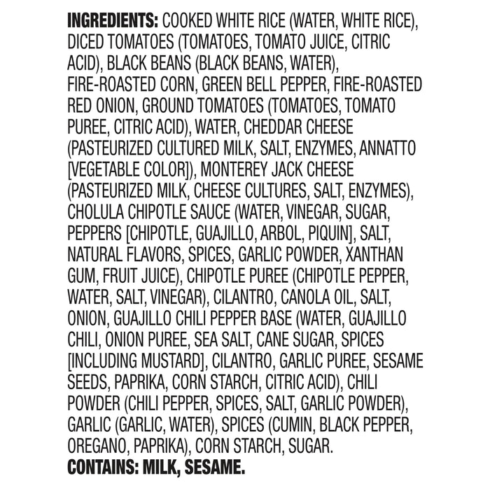 A list of ingredients for a product containing milk and sesame.