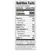 Nutrition facts label for a product containing 300 calories per serving.