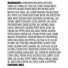 A list of ingredients for a product that contains milk.