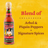 A bottle of Cholula Original Hot Sauce with a yellow background.