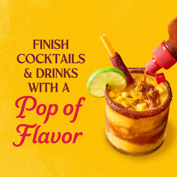 A vibrant image showcasing a cocktail being finished with a drizzle of sauce, emphasizing the concept of adding a pop of flavor to drinks.