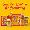 A variety of Cholula brand products are displayed with the text Theres a Cholula for Everything