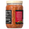 The back of a glass jar of Cholula Original Hot Red Salsa 12 Oz displays the nutrition facts, ingredients, and a description of its authentic flavor.