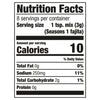 Nutrition facts label for Seasons 1 fajita seasoning mix.