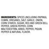A list of ingredients for a spice blend.