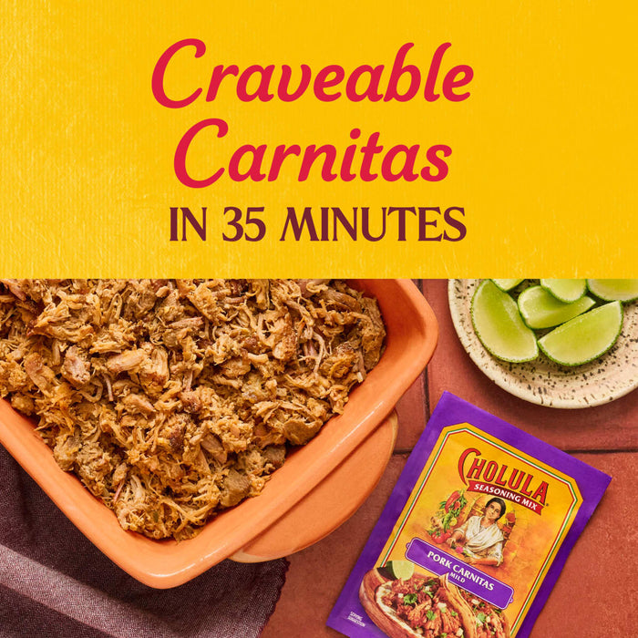 Cholula® Pork Carnitas - Mild Seasoning Mix, 1.3 oz (6-Pack)