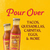 Two bottles of Cholula Original Taco Topping &amp; Cooking Sauce are featured with the text Pour Over Tacos Quesadillas Carnitas Eggs &amp; More.