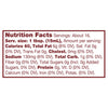 The image shows a nutrition facts label with information about serving size, calories, fat, cholesterol, sodium, carbohydrates, fiber, sugars, protein, vitamins, and minerals.