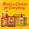 A variety of Cholula brand products are displayed, emphasizing the slogan There's a Cholula for Everything.