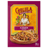 Cholula Al Pastor seasoning mix packet featuring an image of tacos and the brand's logo.