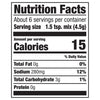 A nutrition facts label for Cholula Medium Al Pastor Seasoning Mix 1 Oz showing fifteen calories and two hundred eighty milligrams of sodium per serving.