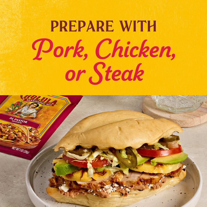 A delicious torta made with Sazon Goya seasoning and filled with pork, chicken, or steak.